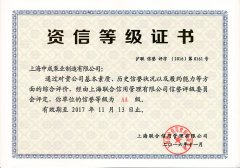 中成泵業獲得資信等級AA級認證證書